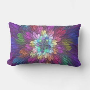 Colorful Psychedelic Flower Abstract Fractal Art Buitenkussen