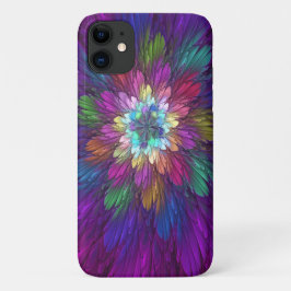 Colorful Psychedelic Flower Abstract Fractal Art Case-Mate iPhone Case