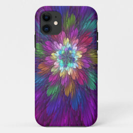 Colorful Psychedelic Flower Abstract Fractal Art Case-Mate iPhone Case