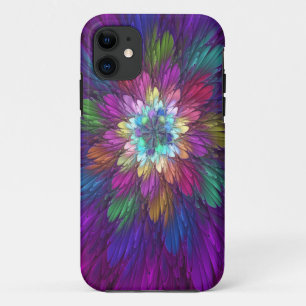 Colorful Psychedelic Flower Abstract Fractal Art Case-Mate iPhone Case