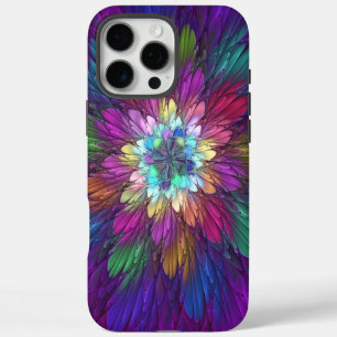 Colorful Psychedelic Flower Abstract Fractal Art iPhone 16 Pro Max Hoesje
