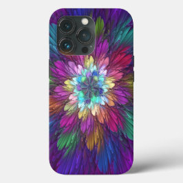 Colorful Psychedelic Flower Abstract Fractal Art Case-Mate iPhone Case