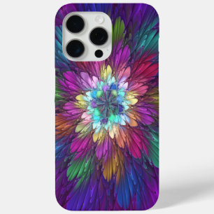 Colorful Psychedelic Flower Abstract Fractal Art iPhone 15 Pro Max Hoesje