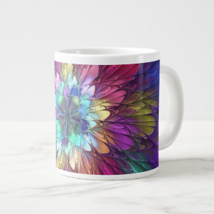 Colorful Psychedelic Flower Abstract Fractal Art Grote Koffiekop
