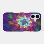 Colorful Psychedelic Flower Abstract Fractal Art iPhone 16 Hoesje (Achterkant horizontaal)