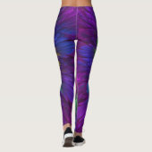 Colorful Psychedelic Flower Abstract Fractal Art Leggings (Achterkant)