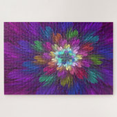 Colorful Psychedelic Flower Abstract Fractal Art Legpuzzel (Horizontaal)