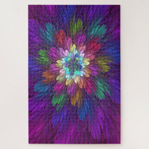 Colorful Psychedelic Flower Abstract Fractal Art Legpuzzel