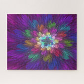 Colorful Psychedelic Flower Abstract Fractal Art Legpuzzel (Horizontaal)