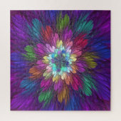 Colorful Psychedelic Flower Abstract Fractal Art Legpuzzel (Verticaal)