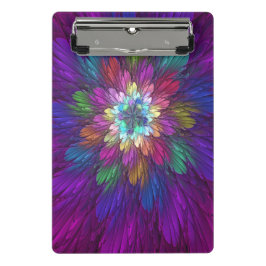Colorful Psychedelic Flower Abstract Fractal Art Mini Klembord