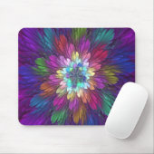 Colorful Psychedelic Flower Abstract Fractal Art Muismat (Met muis)