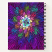 Colorful Psychedelic Flower Abstract Fractal Art Notitieboek (Achterkant)