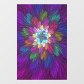 Colorful Psychedelic Flower Abstract Fractal Art Raamsticker (Vel)