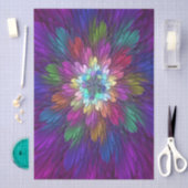 Colorful Psychedelic Flower Abstract Fractal Art Tissuepapier (Craft)