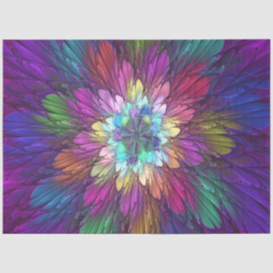 Colorful Psychedelic Flower Abstract Fractal Art Tissuepapier