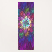 Colorful Psychedelic Flower Abstract Fractal Art Yogamat (Voorkant)