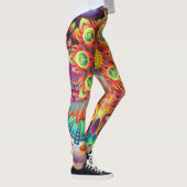 Colorful & Psychedelic Flowers Leggings (Rechts)