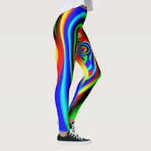 Colorful Psychedelic Fractal Kaleidoscope Leggings (Rechts)