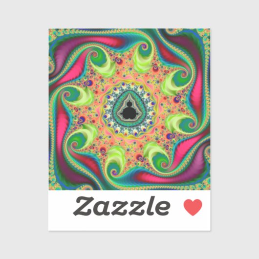 Colorful psychedelic fractal sticker (Vel)