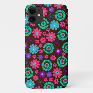Colorful Psychedelic Funky Flower Pattern Case-Mate iPhone Case