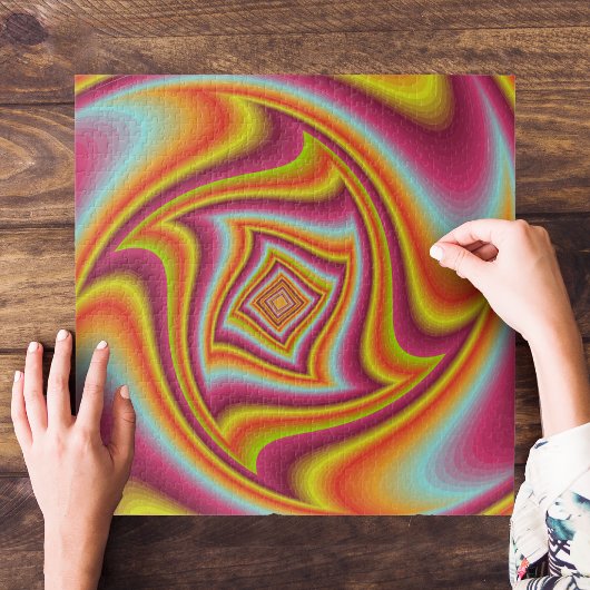 Colorful Psychedelic Illusion Holographic Legpuzzel