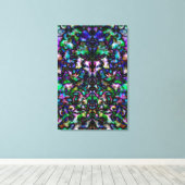 Colorful psychedelic kaleidoscoop canvas afdruk (Insitu (Houten vloer))