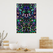 Colorful psychedelic kaleidoscoop poster (Keuken)
