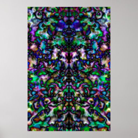 Colorful psychedelic kaleidoscoop poster (Voorkant)
