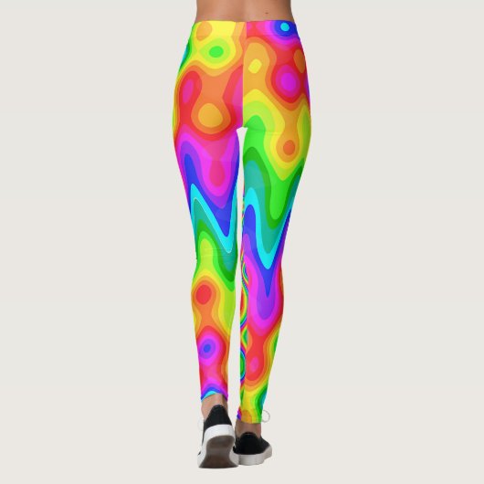 Colorful Psychedelic-Leggings Leggings (Achterkant)