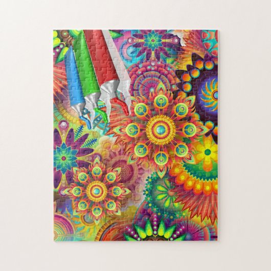 Colorful Psychedelic Legpuzzel (Verticaal)
