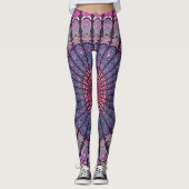 Colorful Psychedelic Mandala Design Leggings (Voorkant)