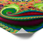 Colorful psychedelic Mandelbrot set fractal Poster (Hoek)