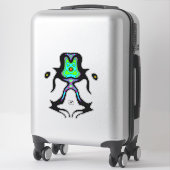 Colorful psychedelic meditating alien v2 sticker (Koffer)