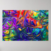 Colorful Psychedelic Modern Art Poster (Voorkant)
