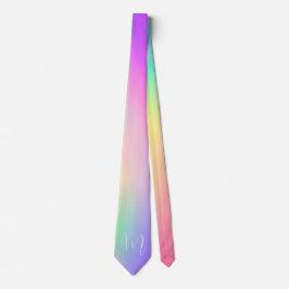 Colorful Psychedelic Monogram Male Gift Stropdas