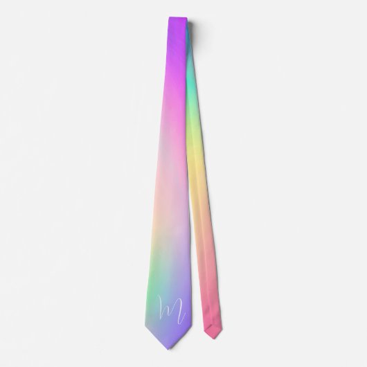 Colorful Psychedelic Monogram Male Gift Stropdas (Voorkant)