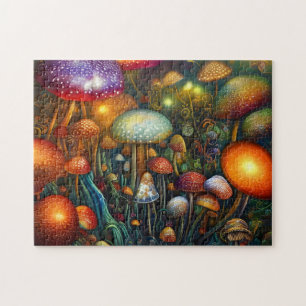 Colorful Psychedelic Mushroom Forest Legpuzzel