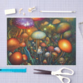 Colorful Psychedelic Mushroom Forest Tissuepapier (Craft)
