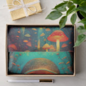 Colorful Psychedelic Mushrooms Fantasy World Tissuepapier (Geschenk)