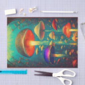 Colorful Psychedelic Mushrooms Fantasy World Tissuepapier (Craft)