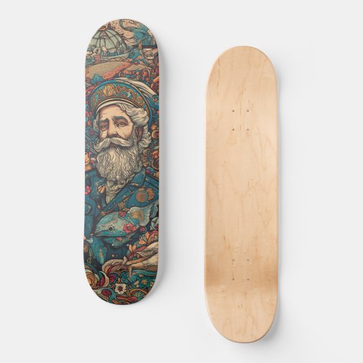 Colorful psychedelic Nemo Persoonlijk Skateboard (Voorkant)
