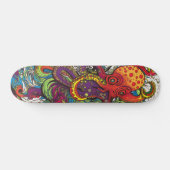 Colorful psychedelic Octopus Persoonlijk Skateboard (Horizontaal)