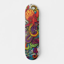 Colorful psychedelic Octopus Persoonlijk Skateboard