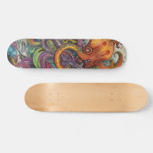 Colorful psychedelic Octopus Persoonlijk Skateboard (Horizontaal)