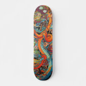 Colorful psychedelic Octopus Persoonlijk Skateboard (Voorkant)