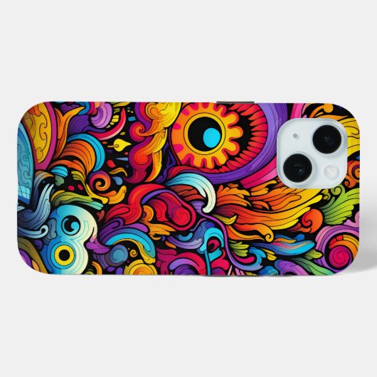 Colorful Psychedelic Pattern Case-Mate iPhone Case (Achterkant (horizontaal))