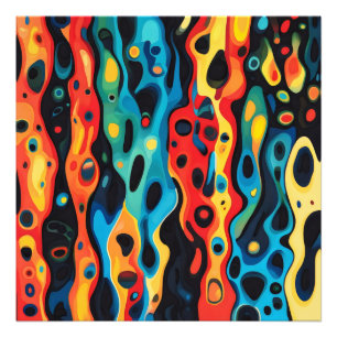 Colorful Psychedelic Pattern Foto Afdruk