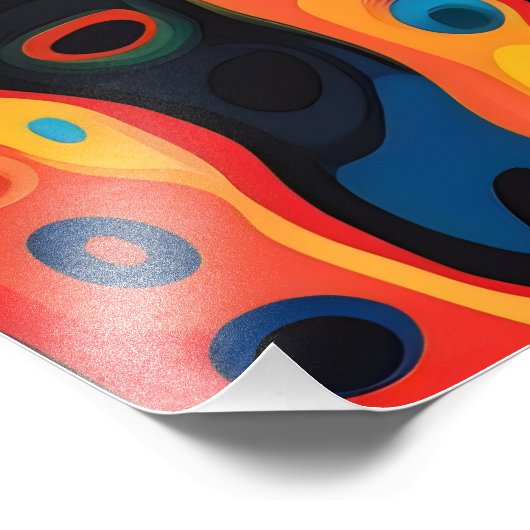 Colorful Psychedelic Pattern Foto Afdruk (Hoek)