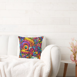 Colorful Psychedelic Pattern Kussen